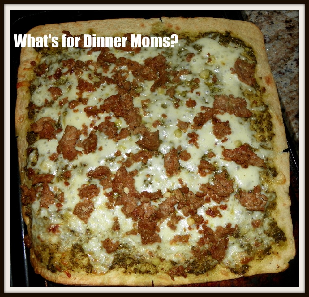 Pesto and Sausage Pizza