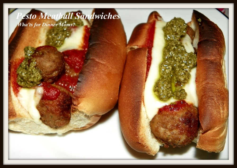 Pesto Meatball Sandwiches