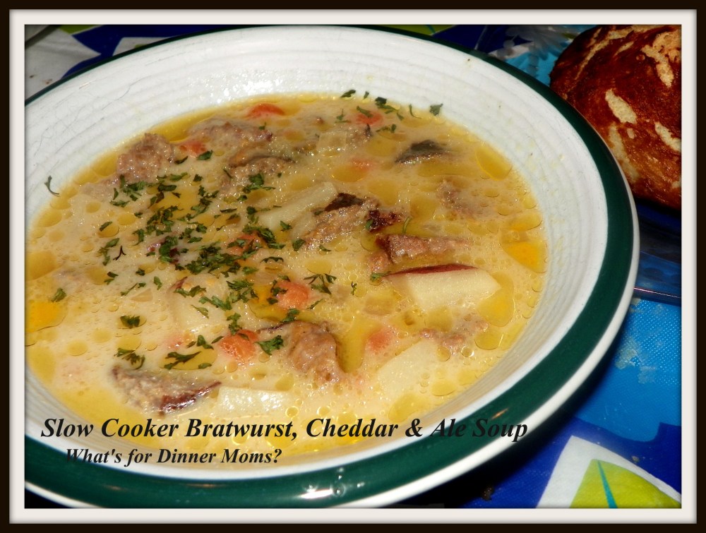 Slow Cooker Bratwurst, Cheddar & Ale Soup
