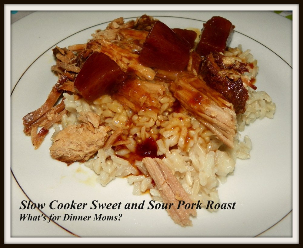 Slow Cooker Sweet and Sour Pork Roast - What's for Dinner Moms