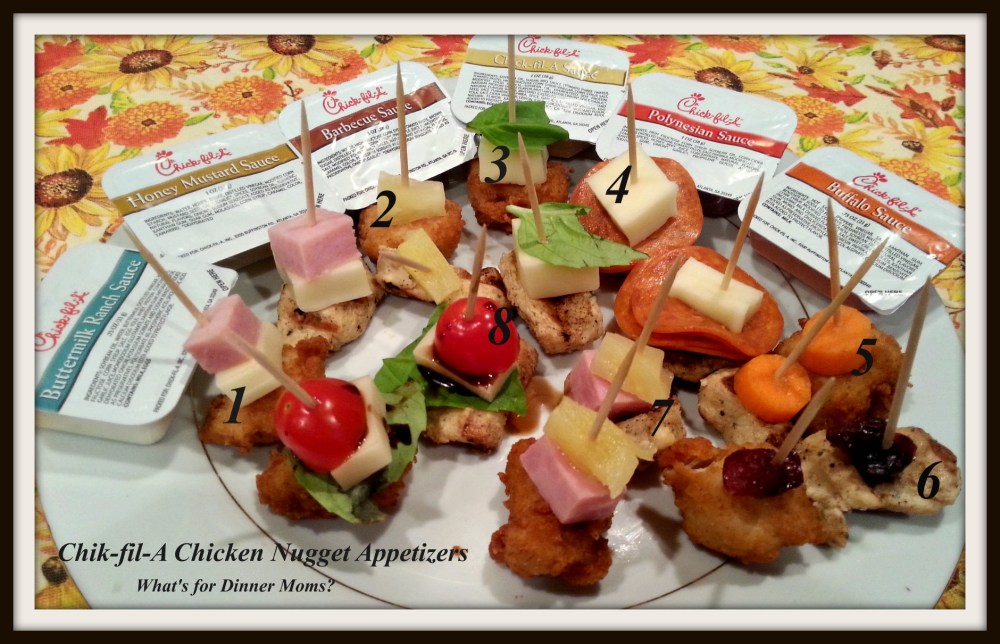 Chik-fil-A Chicken Nugget Appetizers - numbered