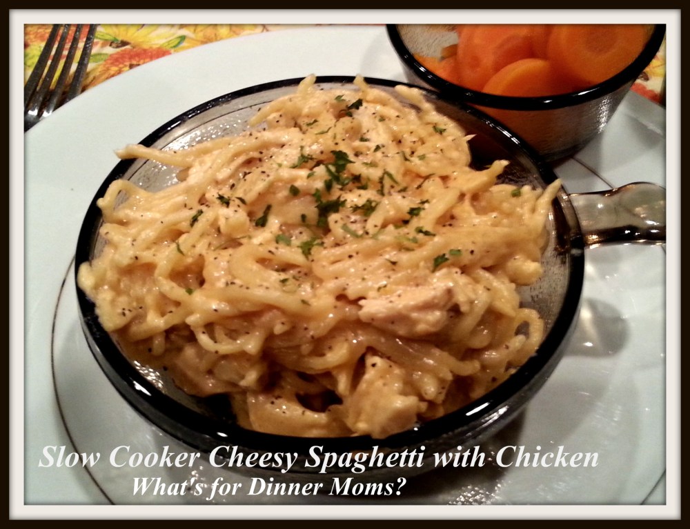 Slow Cooker Cheesy Spaghetti and Chicken