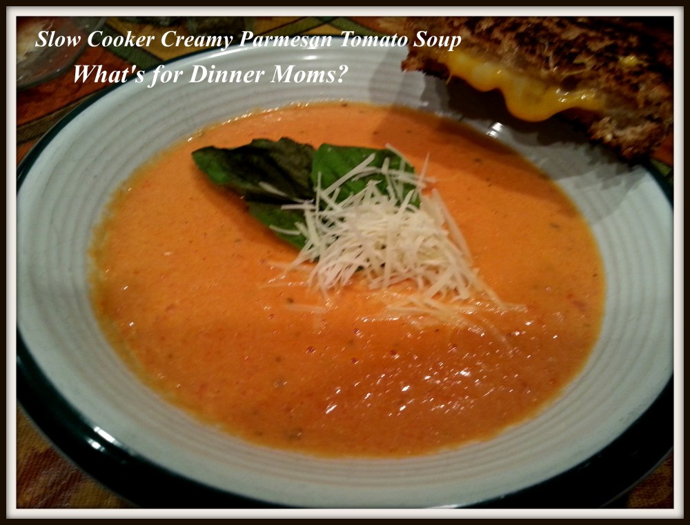 Slow Cooker Creamy Parmesan Tomato Soup