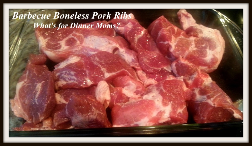 Barbecue Boneless Pork Ribs - Wha'ts for Dinner Moms