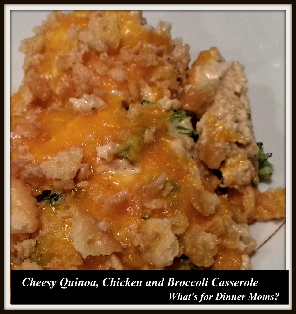 Cheesy Quinoa, Chicken and Broccoli Casserole (plated)