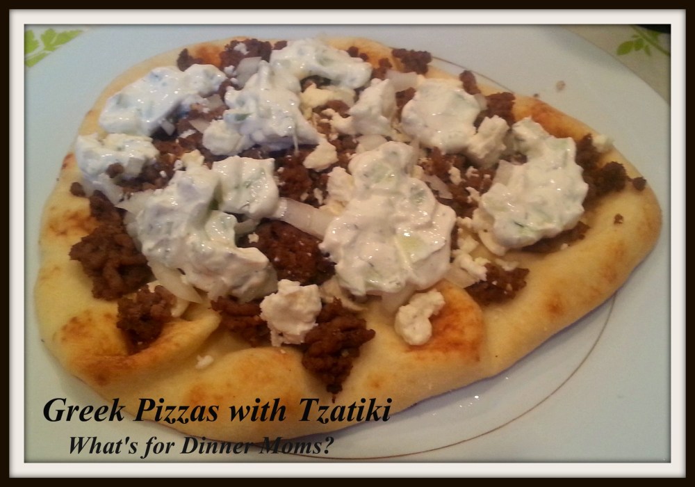 Greek Pizzas with Tzatiki