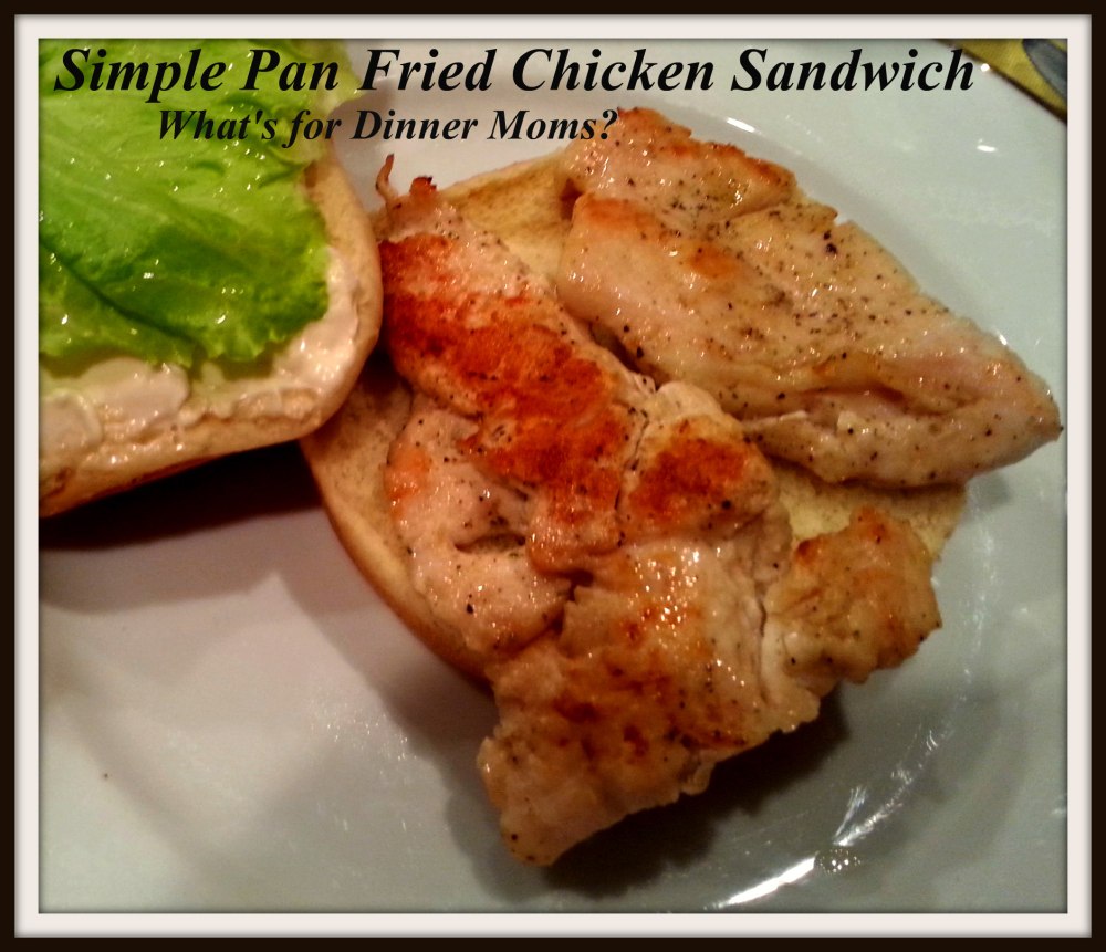 Simple Pan Fried Chicken Sandwich (open)