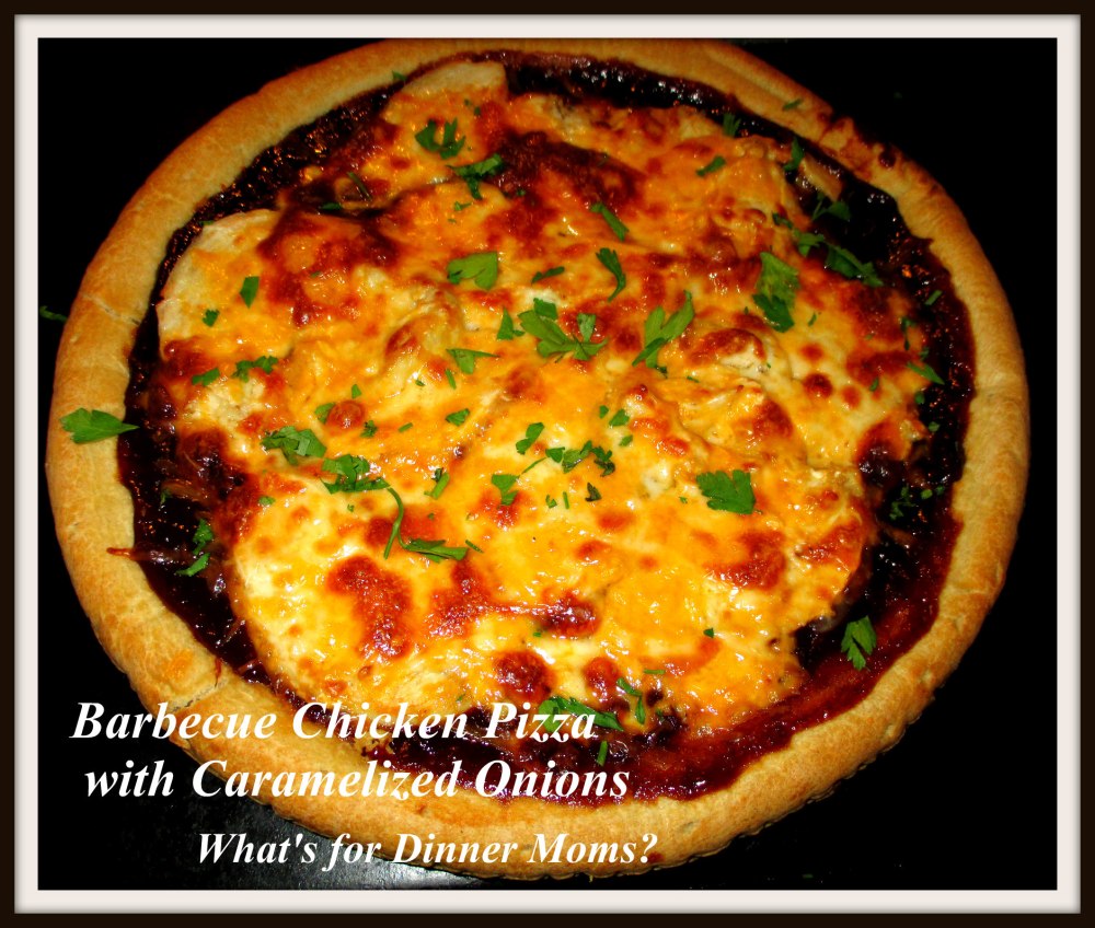 Barbecue Chicken Pizza with Carmalized Onions