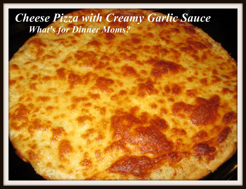 Cheese Pizza with Creamy Garlic Sauce