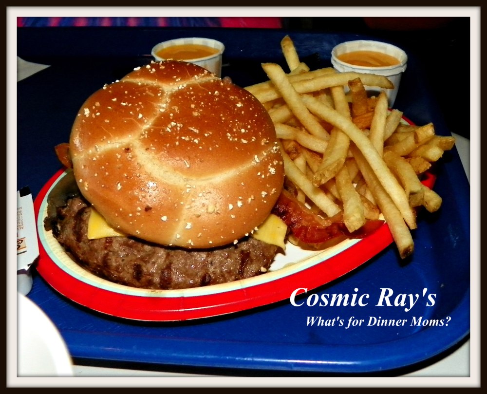 Cosmic Ray's Bacon, Swiss and Mushroom Burger