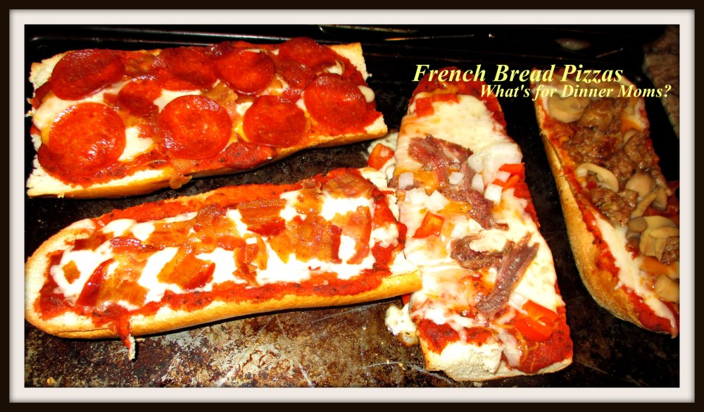 French Bread Pizzas (cooked)