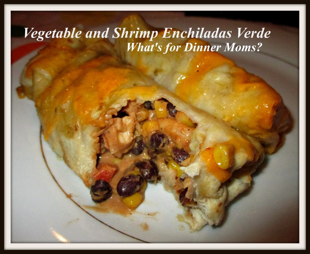 Vegetable and Shrimp Enchiladas Verde