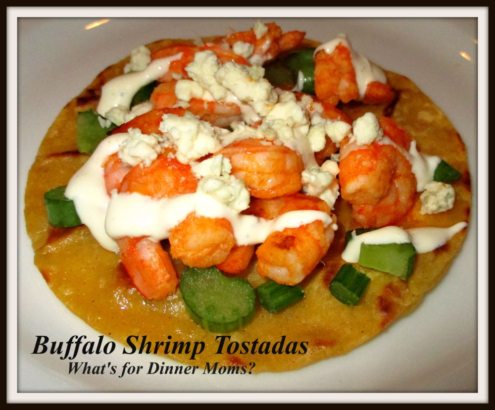 Buffalo Shrimp Tostadas
