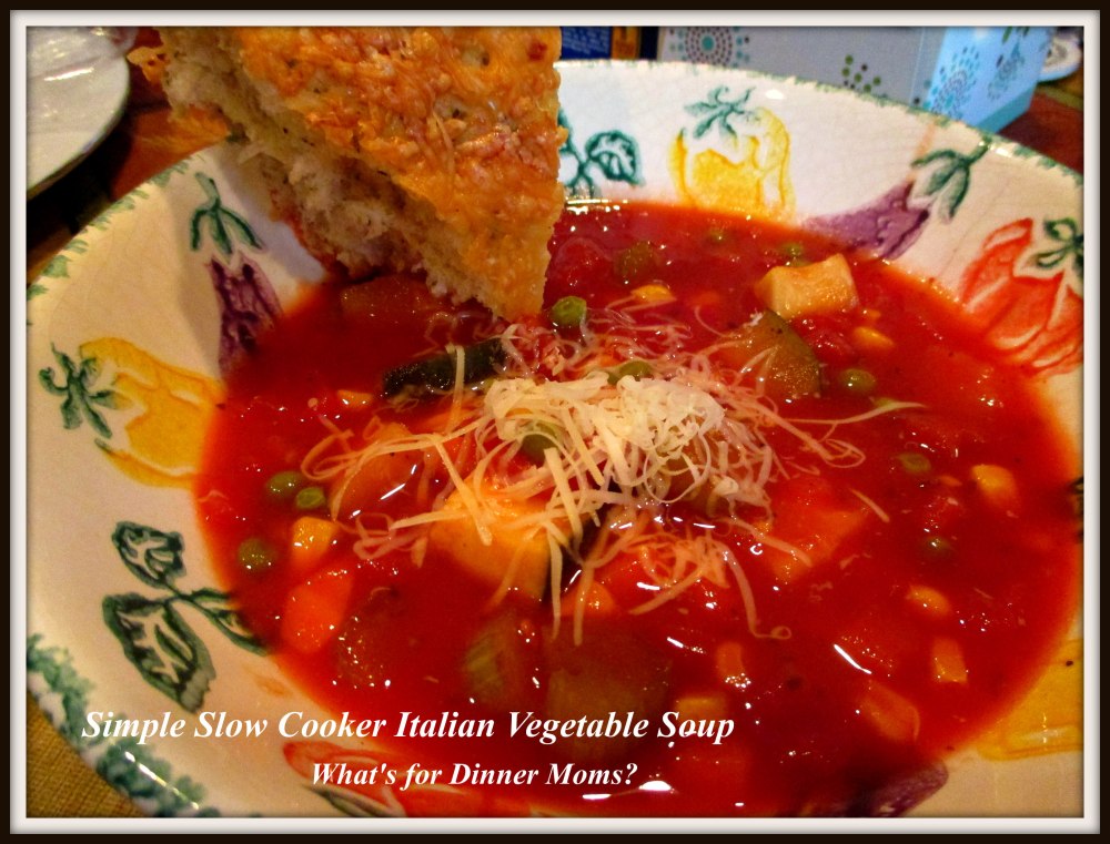Simple Slow Cooker Italian Vegetable Soup