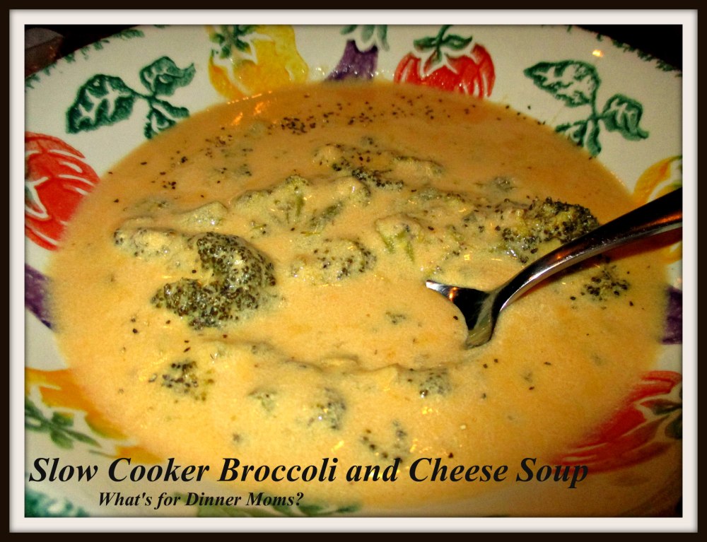 Slow Cooker Broccoli and Cheese Soup