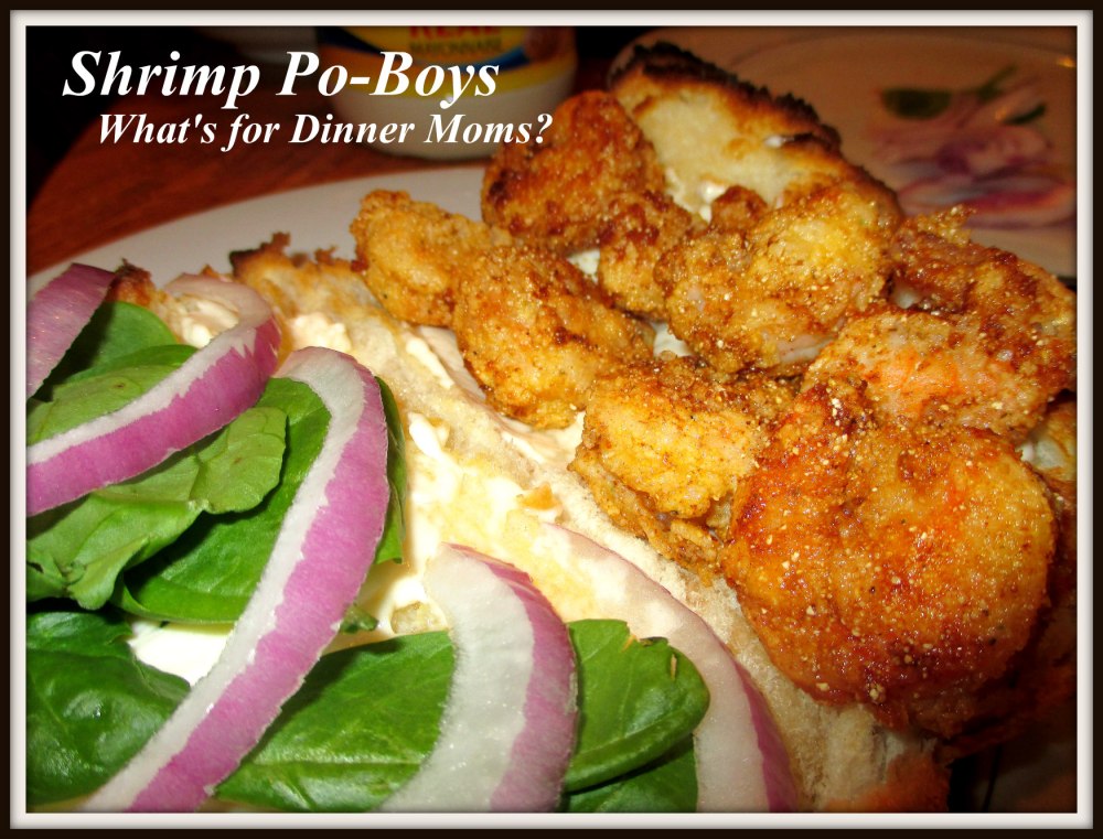 Shrimp Po-Boys (open face)