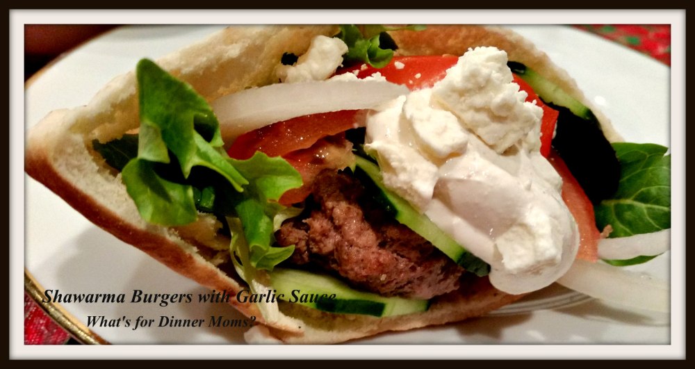 Shawarma Burgers with Garlic Sauce