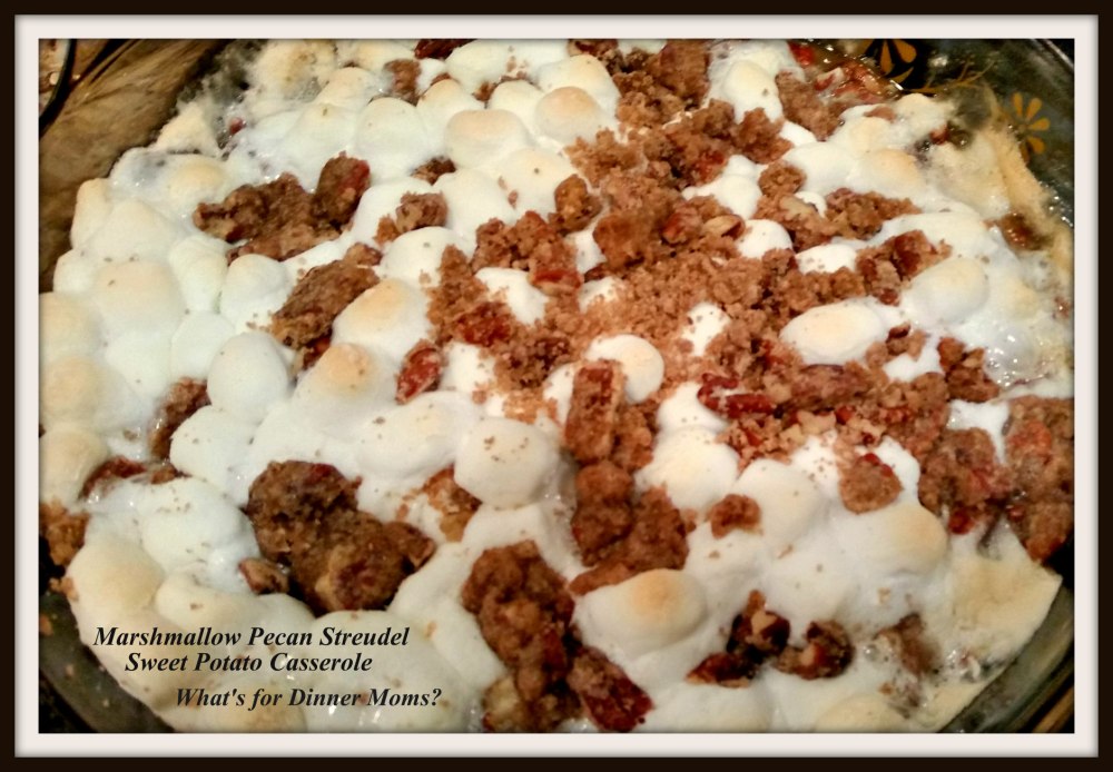 Marshmallow Pecan Streudel Sweet Potato Casserole