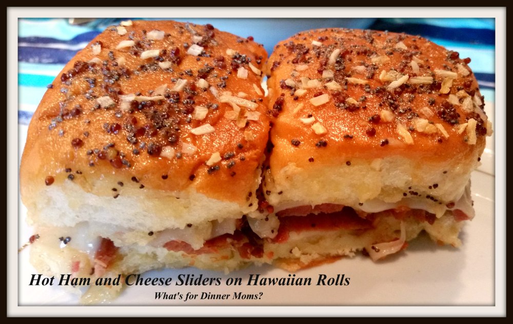 Hot Ham and Cheese Sliders on Hawaiian Rolls