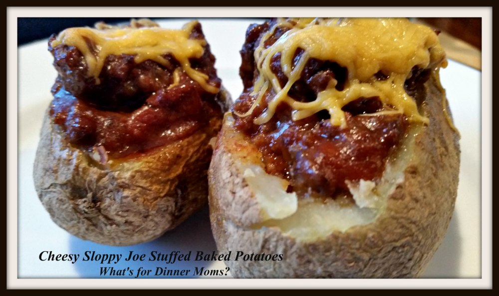 Cheesy Sloppy Joe Stuffed Baked Potatoes (2)