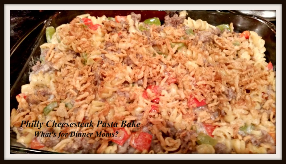 Philly Cheesesteak Pasta Bake