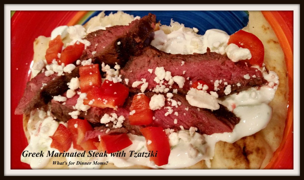 Greek Marinated Steak with Tzatziki