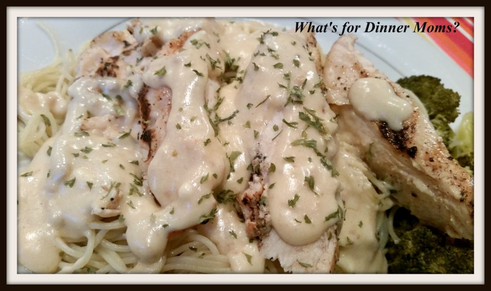 Grilled Chicke with Garlic Cheese Sauce