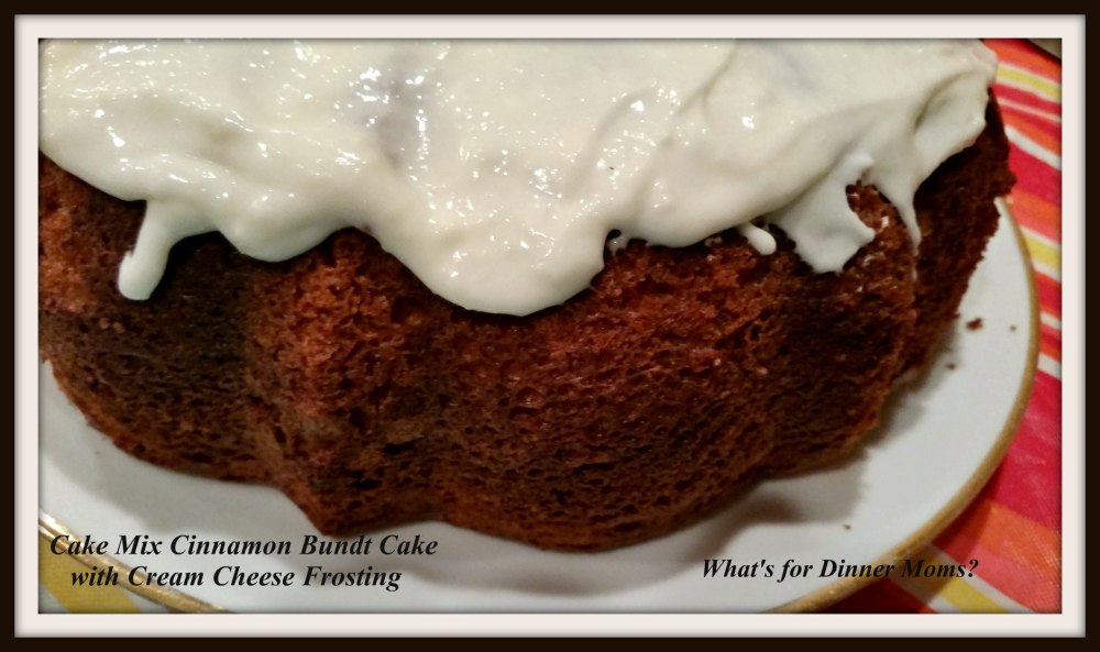 Cake Mix Cinnamon Bundt Cake with Cream Cheese Frosting